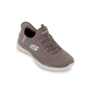 Sneakers deportivo Slip-Ins cordon elastico mujer marron 2