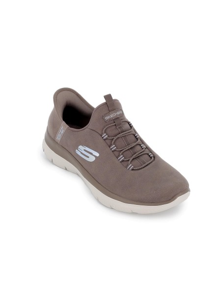 Sneakers deportivo Slip-Ins cordon elastico mujer marron