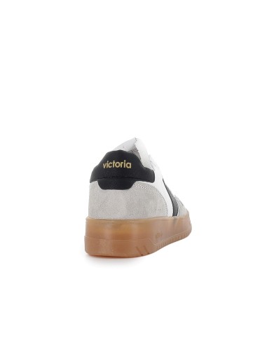 Deportivas piel serraje contrastes y cordon comoda mujer blanca