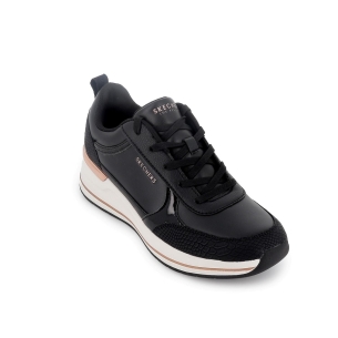 Deportivo con cuña mujer cordones negro 2