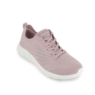 Sneakers textil con cordones mujer rosa 2