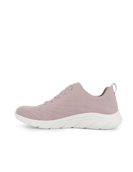 Sneakers textil con cordones mujer rosa