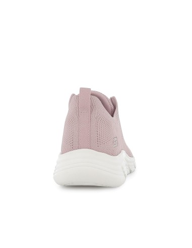 Sneakers textil con cordones mujer rosa