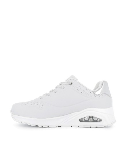 Sneakers cordones mujer camara de aire blancos