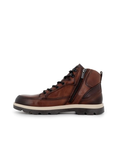 Bota piel cordones y cremallera refuerzo hombre cuero