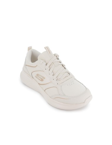 Deporte cómodo cordones mujer marfil