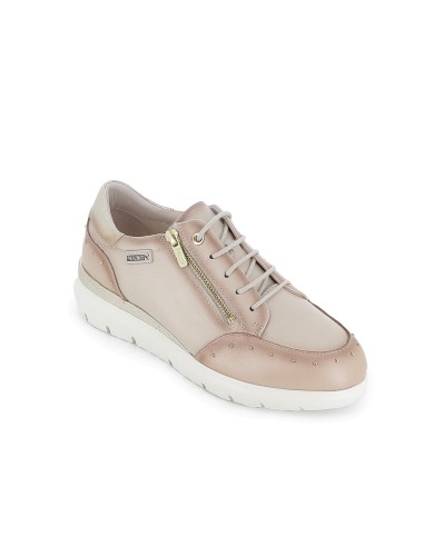 Deportiva piel cremallera comoda mujer blanca