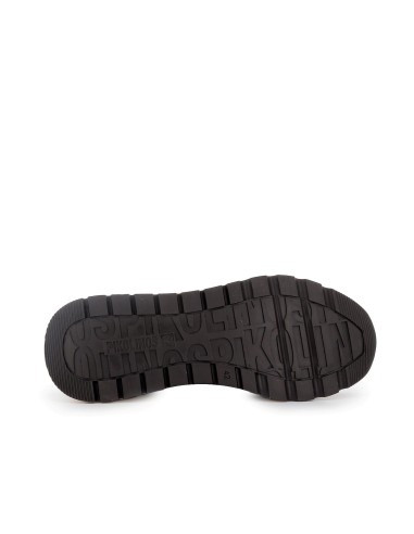 Deportiva de vestir cordones piel costuras vistas marron