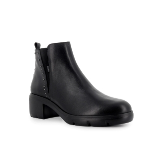 Botin piel elasticos con tacon mujer negro 2