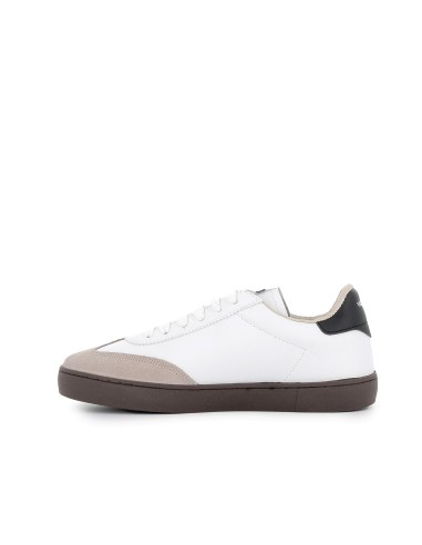 Deportivo piel contraste puntera cordones mujer blanco