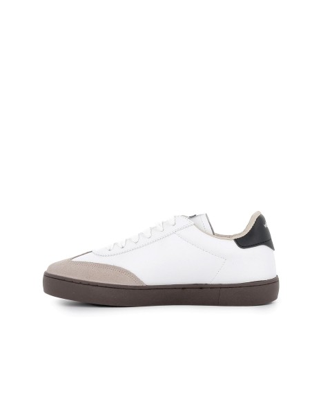 Deportivo piel contraste puntera cordones mujer blanco