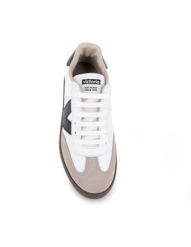 Deportivo piel contraste puntera cordones mujer blanco