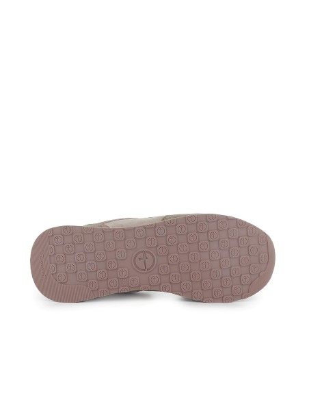 Deportivas piel serraje combinado mujer verde