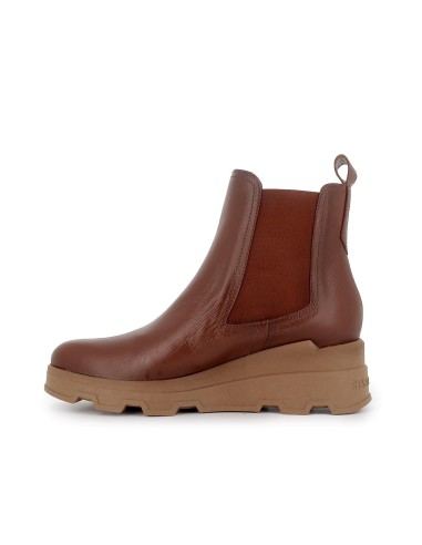 Botin chelsea cuña ligera piel mujer cuero