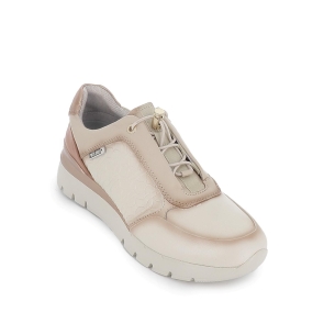 Zapato deportivo piel con elastico y suela goma blanco 2