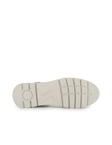 Zapato deportivo piel con elastico y suela goma blanco