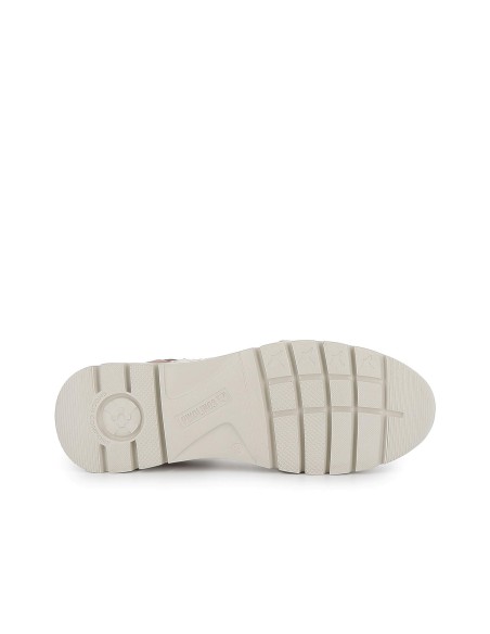 Zapato deportivo piel con elastico y suela goma blanco