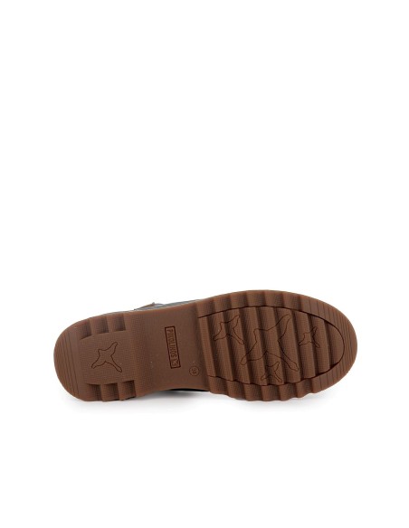 Deportiva sport cremallera piel mujer azul