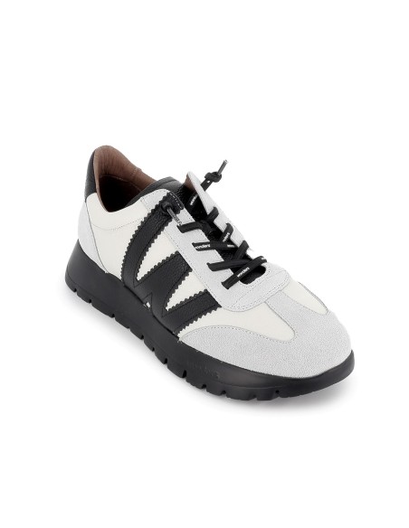 Deportiva casual cordones elásticos ultraligero mujer W/B