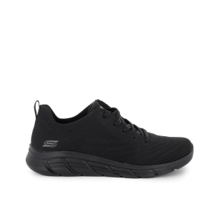 Sneakers textil con cordones mujer negro