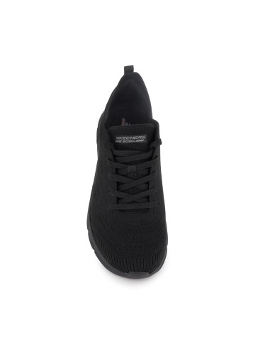 Sneakers textil con cordones mujer negro