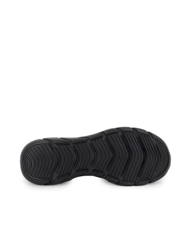 Sneakers textil con cordones mujer negro