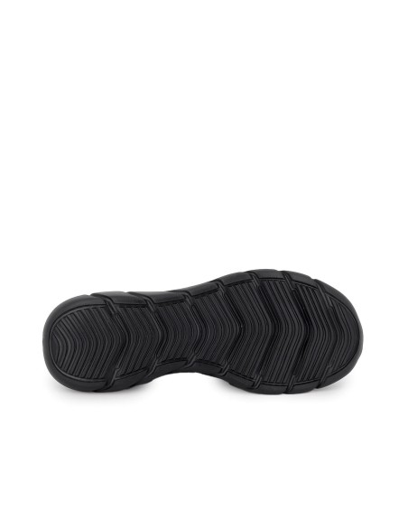 Sneakers textil con cordones mujer negro