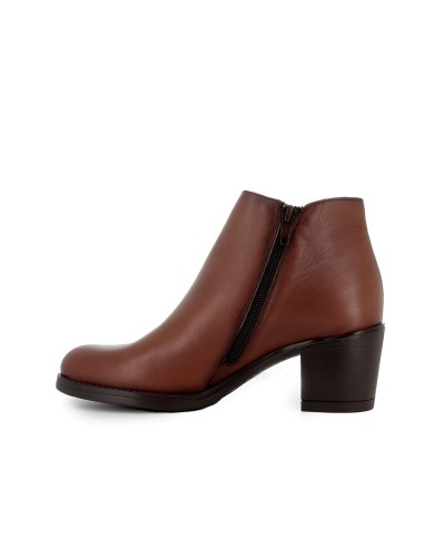 Botín negro piel cremallera tacon medio mujer negro