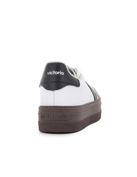 Deportivo piel contraste puntera cordones suela volumen blanco