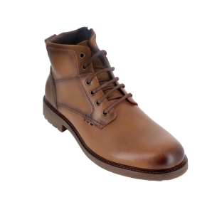 Bota piel costuras vistas con cordones y refuerzo hombre cuero 2