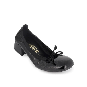 Bailarina piel charol lazo y tacon mujer negro 2