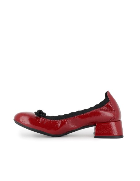 Bailarina piel charol lazo y tacon mujer rojo