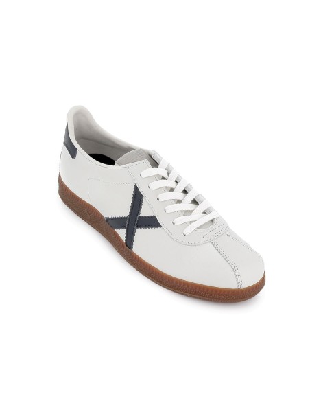 Deportiva tenis piel y serraje hombre blanca