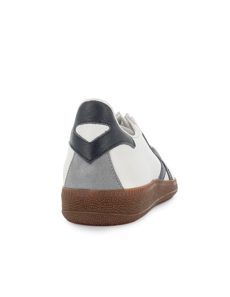 Deportiva tenis piel y serraje hombre blanca