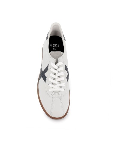 Deportiva tenis piel y serraje hombre blanca