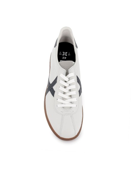 Deportiva tenis piel y serraje hombre blanca