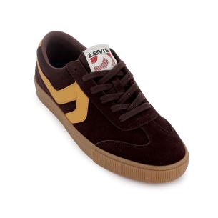 Deportivas detalles contraste y cordones para hombre marrones 2