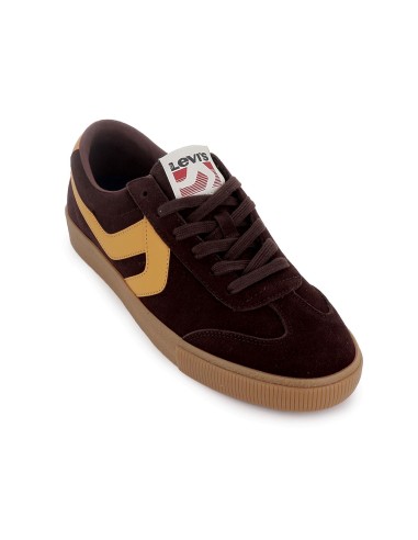 Deportivas detalles contraste y cordones para hombre marrones