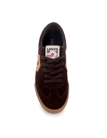 Deportivas detalles contraste y cordones para hombre marrones