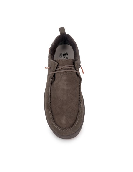 Wallabi casual serraje cordones elásticos hombre marron