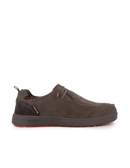 Wallabi casual serraje cordones elásticos hombre marron