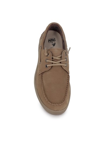 Nautico casual piel serraje hidrofuga hombre beige