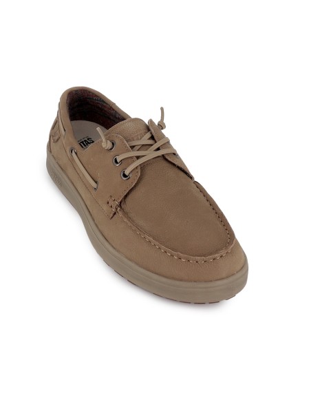 Nautico casual piel serraje hidrofuga hombre beige