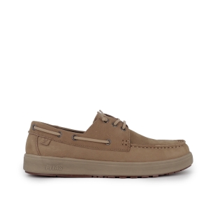 Nautico casual piel serraje hidrofuga hombre beige