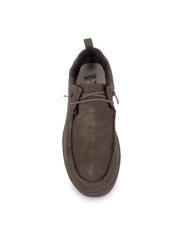 Wallabi casual serraje cordones elásticos hombre marron