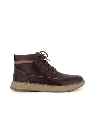 Bota elegante cordones hombre marron