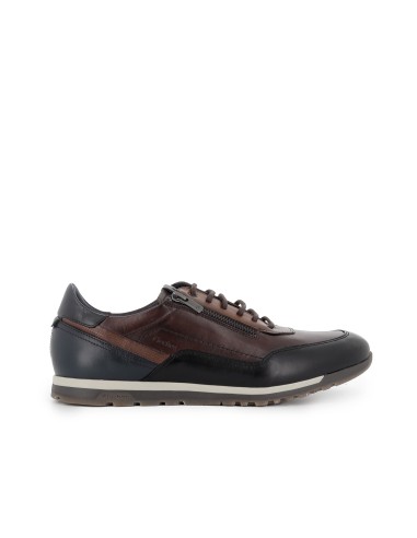 Zapato con cordones y cremallera hombre marron