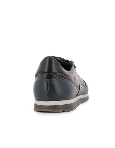 Zapato con cordones y cremallera hombre marron