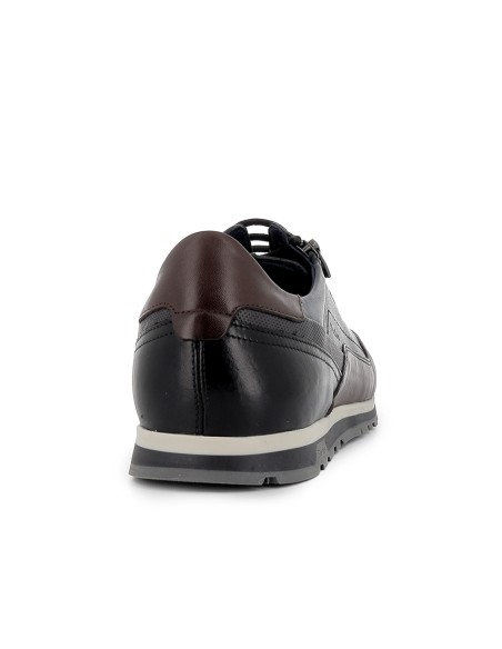 Zapato con cordones y cremallera hombre azul