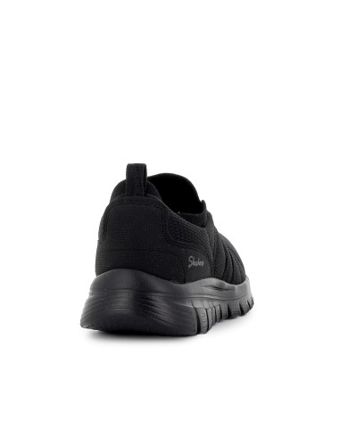 Deportivas comodas cordones elasticos entrelazados mujer negro